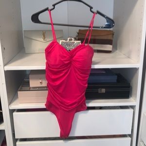 Pink thong bodysuit